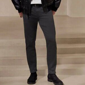 BANANA REPUBLIC Slim Traveler Pant in Dark Gray Minimalist Travel Stretch Cotton